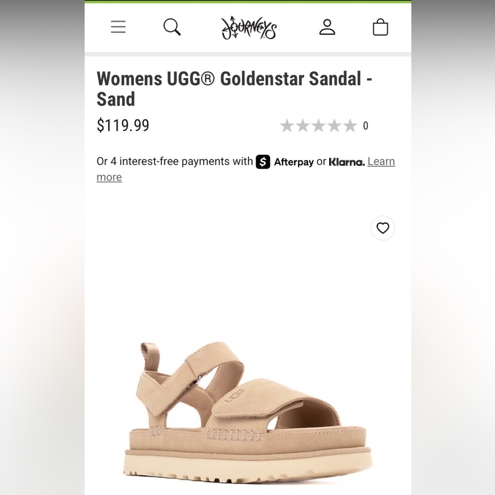 Womens Ugg Goldenstar Sandal